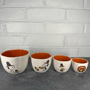 Rae Dunn x Peanuts Thanksgiving 4pc measuring cups